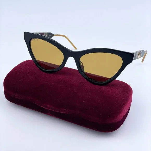 Gucci | Accessories | New Gucci Gg597s 004 Black Yellow Cat  display picture 2